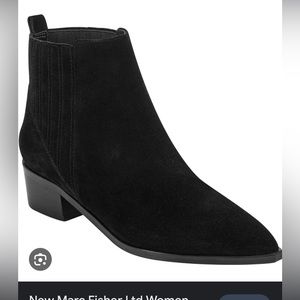 Marc Fisher Yale Black Suede Booties